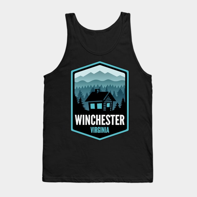 Winchester Virginia Mountain Town Cabin Tank Top by HalpinDesign